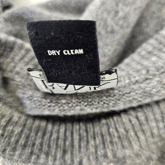 Jos A Bank Argyle Pullover Sweater Men XL Crew Neck Lambs Wool Blnd Blue on Gray - Picture 8 of 9